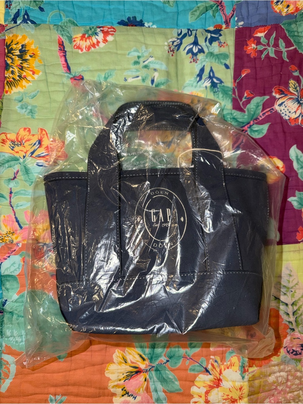 Gap × DÔEN Vegan Suede Mini Tote Bag - Navy Blue - Picture 11 of 12